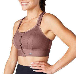 STANIK SPORTOWY SHEFIT BRUDNY RÓŻ MOCNE PODTRZYMANIE REGULOWANY 2XL