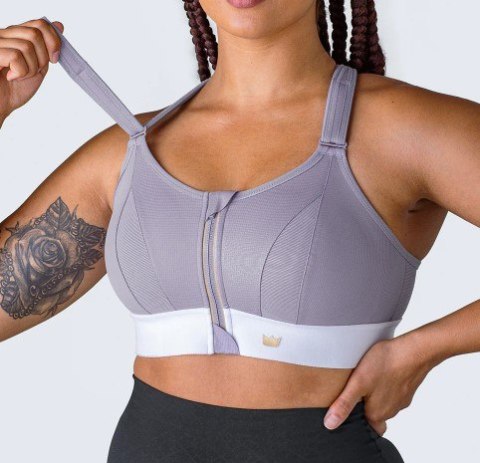 STANIK SPORTOWY SHEFIT FIOLETOWO BIAŁY MOCNE PODTRZYMANIE REGULOWANY 6XL STANIK SPORTOWY SHEFIT FIOLETOWO BIAŁY MOCNE PODTRZYMANIE REGULOWANY 6XL