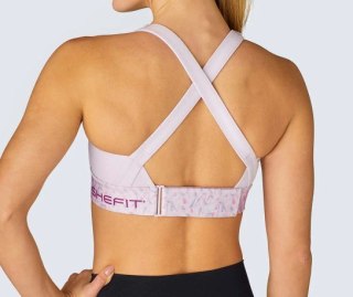 STANIK SPORTOWY SHEFIT LAWENDOWY FIOLET ŚREDNIE PODTRZYMANIE REGULOWANY 2XL
