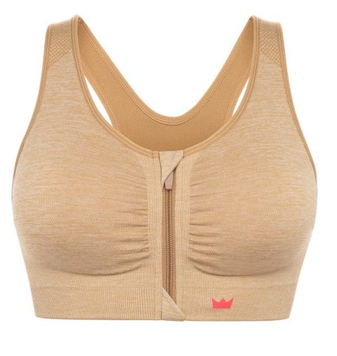 STANIK SPORTOWY TOP SHEFIT BEŻOWY ZAPINANY Z PRZODU 2XL STANIK SPORTOWY TOP SHEFIT BEŻOWY ZAPINANY Z PRZODU 2XL