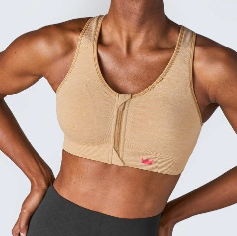 STANIK SPORTOWY TOP SHEFIT BEŻOWY ZAPINANY Z PRZODU 2XL STANIK SPORTOWY TOP SHEFIT BEŻOWY ZAPINANY Z PRZODU 2XL