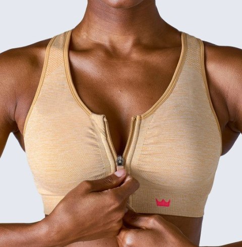 STANIK SPORTOWY TOP SHEFIT BEŻOWY ZAPINANY Z PRZODU 2XL STANIK SPORTOWY TOP SHEFIT BEŻOWY ZAPINANY Z PRZODU 2XL
