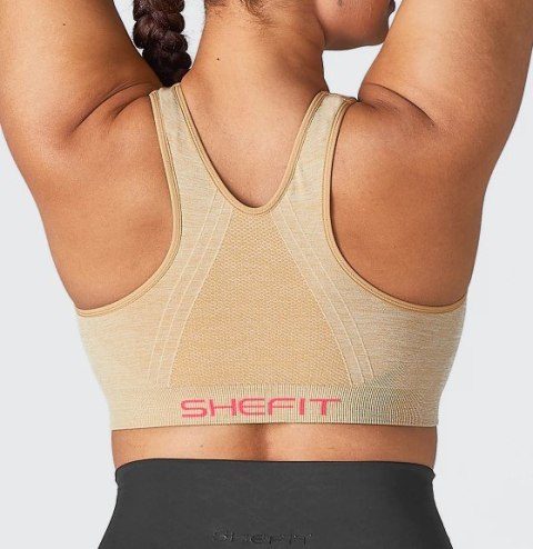 STANIK SPORTOWY TOP SHEFIT BEŻOWY ZAPINANY Z PRZODU 3XL STANIK SPORTOWY TOP SHEFIT BEŻOWY ZAPINANY Z PRZODU 3XL