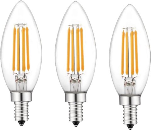 ŻARÓWKI ŚWIECZKOWE LED E14 BIAŁY CIEPŁY 4W 2700K 470LM 3szt