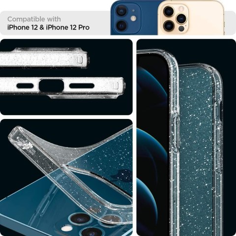 ZESTAW ETUI BROKATOWE APPLE IPHONE 12/12 PRO +2x SZKŁO HARTOWANE 9H