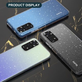 ZESTAW ETUI XIAOMI REDMI NOTE 11/11S BROKATOWE SILIKON +2x SZKŁO HARTOWANE