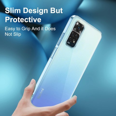 ZESTAW ETUI XIAOMI REDMI NOTE 11/11S BROKATOWE SILIKON +2x SZKŁO HARTOWANE