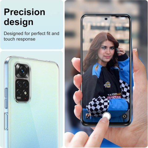 ZESTAW ETUI XIAOMI REDMI NOTE 11/11S BROKATOWE SILIKON +2x SZKŁO HARTOWANE