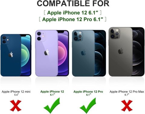 ZESTAW ETUI SILIKONOWE APPLE IPHONE 12/12 PRO +3x SZKŁO HARTOWANE A2172