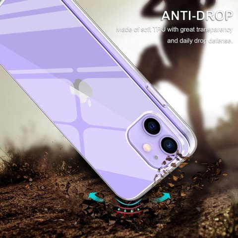 ZESTAW ETUI SILIKONOWE APPLE IPHONE 12/12 PRO +3x SZKŁO HARTOWANE A2172