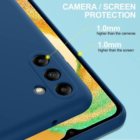 ZESTAW ETUI SILIKONOWE GRANATOWE SAMSUNG GALAXY A13 5G +3x SZKŁO HARTOWANE