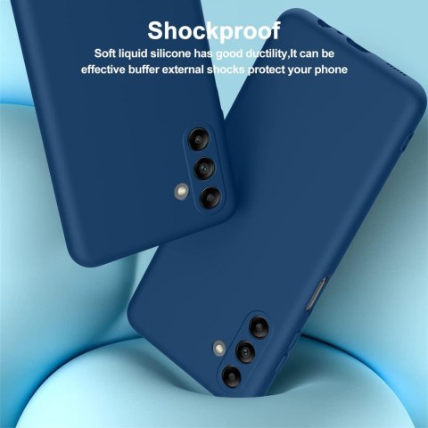 ZESTAW ETUI SILIKONOWE GRANATOWE SAMSUNG GALAXY A13 5G +3x SZKŁO HARTOWANE