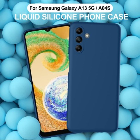 ZESTAW ETUI SILIKONOWE GRANATOWE SAMSUNG GALAXY A13 5G +3x SZKŁO HARTOWANE