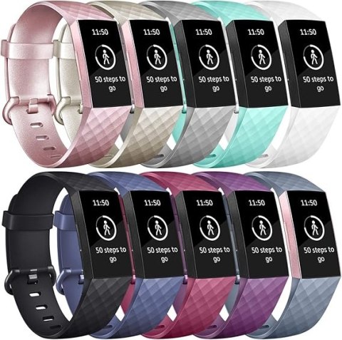 10x PASEK DO ZEGARKA FITBIT Charge 3/4 TPU WODOODPORNY MIX KOLORÓW S 10x PASEK DO ZEGARKA FITBIT Charge 3/4 TPU WODOODPORNY MIX KOLORÓW S
