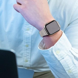 2xPASEK DO ZEGARKA APPLE WATCH 1/2/3/4/5/6/7/8/9/SE 38/40/41 SREBRNY CZARNY