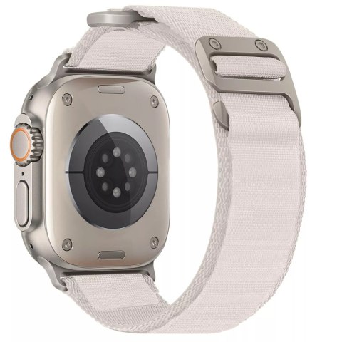 BRANSOLETA DO APPLE WATCH 4/5/6/7/8/9/10/SE/ULTRA 44/45/46/49 KREMOWY NYLON M BRANSOLETA DO APPLE WATCH 4/5/6/7/8/9/10/SE/ULTRA 44/45/46/49 KREMOWY NYLON M