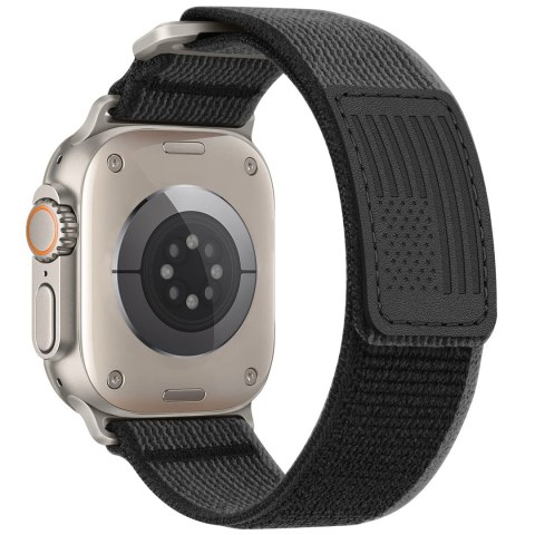 BRANSOLETA DO APPLE WATCH 4/5/6/7/8/9/10/SE/ULTRA 44/45/46/49mm SZARY NYLON M BRANSOLETA DO APPLE WATCH 4/5/6/7/8/9/10/SE/ULTRA 44/45/46/49mm SZARY NYLON M