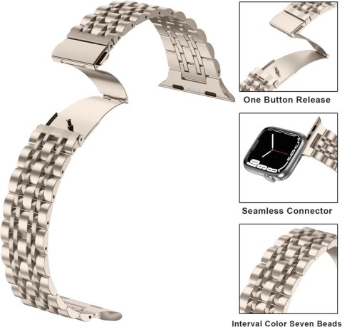 BRANSOLETA DO ZEGARKA APPLE WATCH 1/2/3/4/5/6/7/8/9/SE 42/44/45/46 SREBRNA BRANSOLETA DO ZEGARKA APPLE WATCH 1/2/3/4/5/6/7/8/9/SE 42/44/45/46 SREBRNA