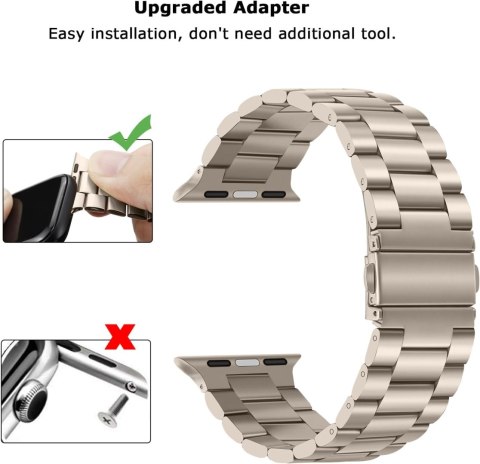 BRANSOLETA DO ZEGARKA APPLE WATCH 1/2/3/4/5/6/7/8/SE 38/40/41 SREBRNA +ETUI
