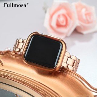 BRANSOLETA DO ZEGARKA APPLE WATCH 2/3/4/5/6/7/8/9/SE 38/40/41 RÓŻOWE ZŁOTO