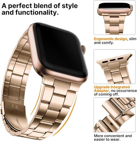 BRANSOLETA DO ZEGARKA APPLE WATCH 2/3/4/5/6/7/8/9/SE 38/40/41 RÓŻOWE ZŁOTO BRANSOLETA DO ZEGARKA APPLE WATCH 2/3/4/5/6/7/8/9/SE 38/40/41 RÓŻOWE ZŁOTO