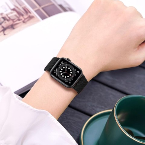 BRANSOLETA DO ZEGARKA APPLE WATCH 2/3/4/5/6/7/8/9/SE 42/44/45 CZARNA +ETUI