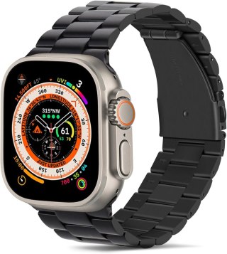 BRANSOLETA DO ZEGARKA APPLE WATCH ULTRA/ULTRA 2 49mm CZARNA STAL+ETUI