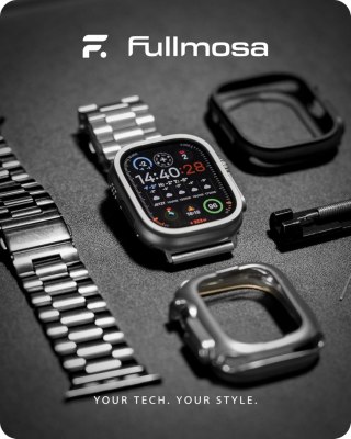 BRANSOLETA DO ZEGARKA APPLE WATCH ULTRA/ULTRA 2 49mm SREBRNA +ETUI