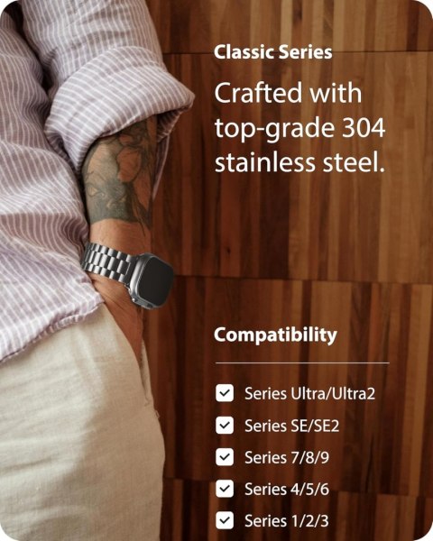 BRANSOLETA DO ZEGARKA APPLE WATCH ULTRA/ULTRA 2 49mm SREBRNA +ETUI BRANSOLETA DO ZEGARKA APPLE WATCH ULTRA/ULTRA 2 49mm SREBRNA +ETUI