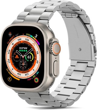 BRANSOLETA DO ZEGARKA APPLE WATCH ULTRA/ULTRA 2 49mm SREBRNA STAL+ETUI