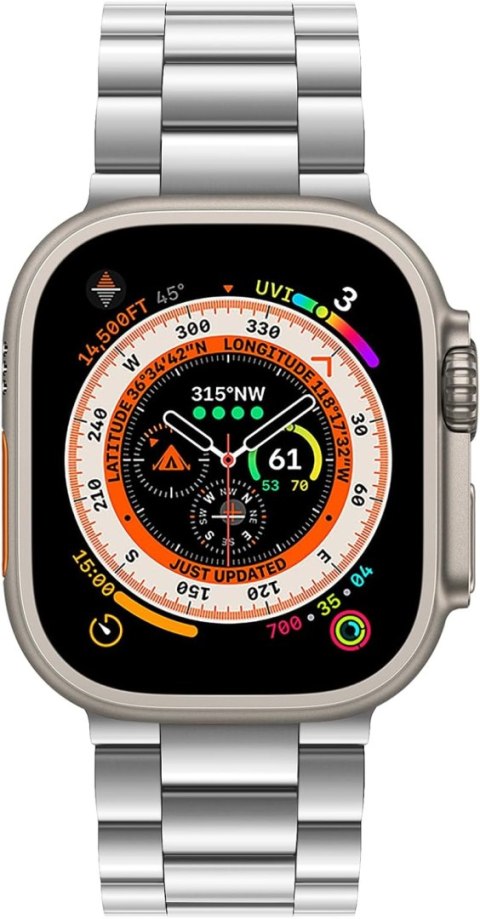 BRANSOLETA DO ZEGARKA APPLE WATCH ULTRA/ULTRA 2 49mm SREBRNA STAL+ETUI BRANSOLETA DO ZEGARKA APPLE WATCH ULTRA/ULTRA 2 49mm SREBRNA STAL+ETUI