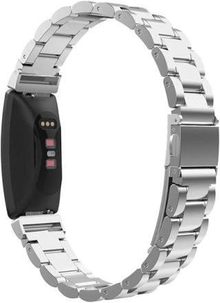 BRANSOLETA DO ZEGARKA Fitbit Inspire/Inspire HR/Inspire 2 SREBRNA STAL