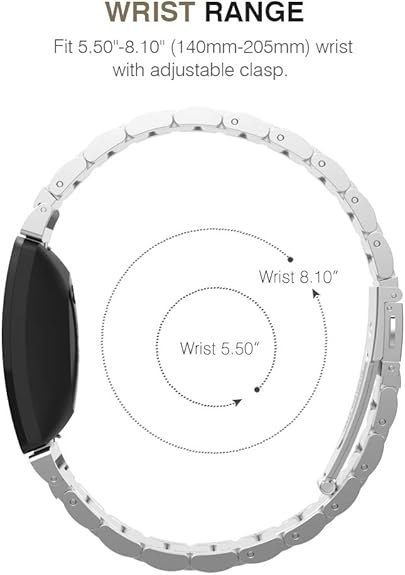 BRANSOLETA DO ZEGARKA Fitbit Inspire/Inspire HR/Inspire 2 SREBRNA STAL BRANSOLETA DO ZEGARKA Fitbit Inspire/Inspire HR/Inspire 2 SREBRNA STAL