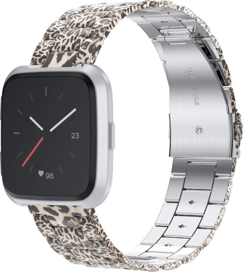 BRANSOLETA DO ZEGARKA Fitbit Versa/Versa 2/LITE PANTERKA BRĄZOWA STAL