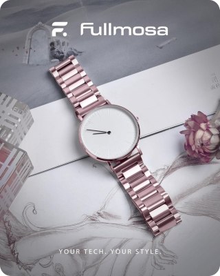 BRANSOLETA DO ZEGARKA RÓŻOWA STAL UNIWERSALNA ELEGANCKA 20mm