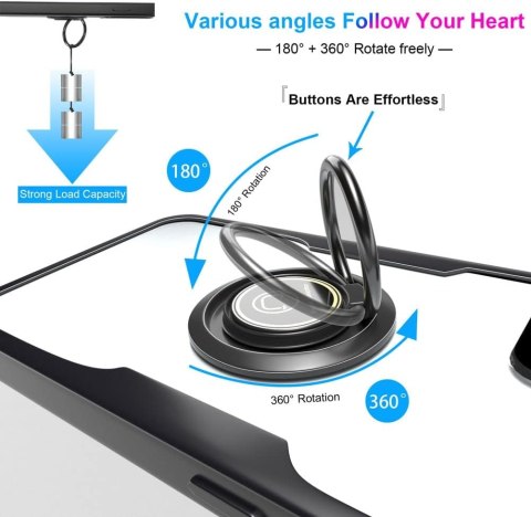 ETUI APPLE IPHONE 12 PRO PRZEZROCZYSRE CZARNA RAMKA PIERŚCIEŃ BUMPER 360° ETUI APPLE IPHONE 12 PRO PRZEZROCZYSRE CZARNA RAMKA PIERŚCIEŃ BUMPER 360°