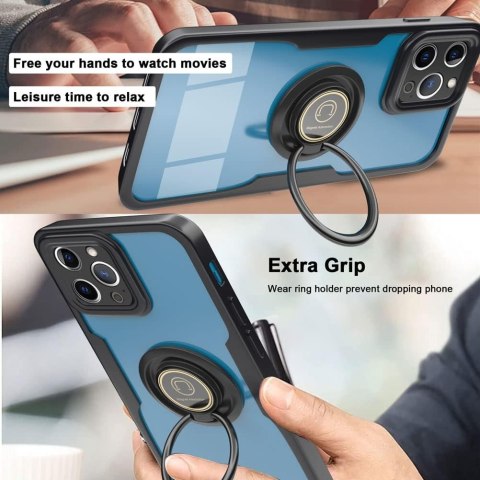 ETUI APPLE IPHONE 12 PRO PRZEZROCZYSRE CZARNA RAMKA PIERŚCIEŃ BUMPER 360° ETUI APPLE IPHONE 12 PRO PRZEZROCZYSRE CZARNA RAMKA PIERŚCIEŃ BUMPER 360°