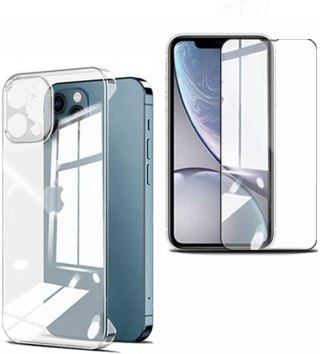 ETUI APPLE IPHONE 13 PRO MAX PRZEZROCZYSTE PLECKI OCHRONNE SZKŁO HARTOWANE