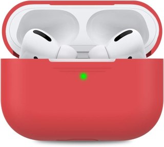 ETUI CASE AIRPODS PRO 2019 CZERWONE SILIKONOWE WYTRZYMAŁE