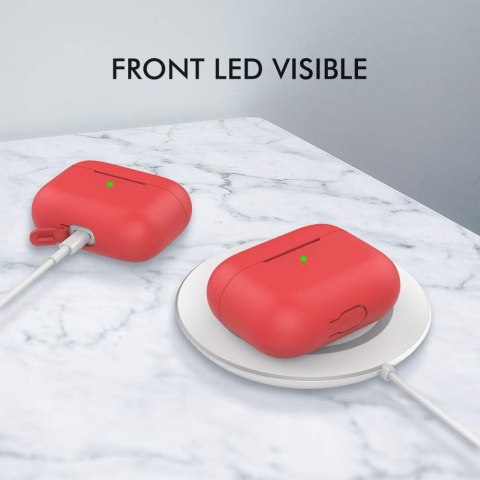 ETUI CASE AIRPODS PRO 2019 CZERWONE SILIKONOWE WYTRZYMAŁE