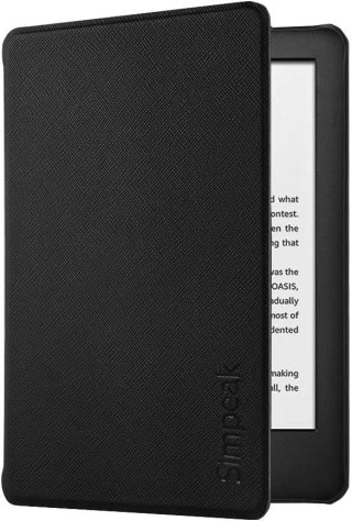 ETUI DO CZYTNIK KSIĄŻEK KINDLE 10 GEN 2019 CZARNE IMITACJA SKÓRY Z KLAPKĄ