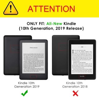ETUI DO CZYTNIK KSIĄŻEK KINDLE 10 GEN 2019 CZARNE IMITACJA SKÓRY Z KLAPKĄ