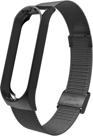 ETUI DO ZEGARKA XIAOMI MI BAND 4/3 CZARNE Z BRANSOLETĄ ZAPINANY PASEK