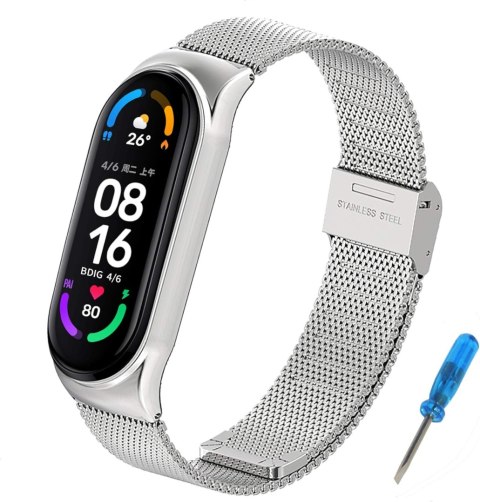 ETUI DO ZEGARKA XIAOMI MI BAND 5/4/3/ SMART BAND 6 SREBRNE Z BRANSOLETĄ ETUI DO ZEGARKA XIAOMI MI BAND 5/4/3/ SMART BAND 6 SREBRNE Z BRANSOLETĄ