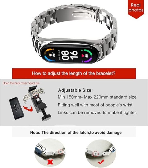 ETUI DO ZEGARKA XIAOMI MI BAND 5/4/3/ SMART BAND 6 SREBRNE Z BRANSOLETĄ ETUI DO ZEGARKA XIAOMI MI BAND 5/4/3/ SMART BAND 6 SREBRNE Z BRANSOLETĄ