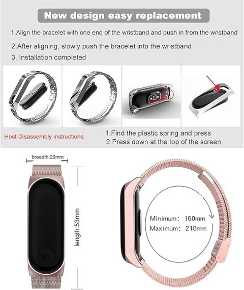 ETUI DO ZEGARKA XIAOMI MI BAND 6/5 RÓŻOWE Z BRANSOLETĄ +2x FOLIA OCHRONNA ETUI DO ZEGARKA XIAOMI MI BAND 6/5 RÓŻOWE Z BRANSOLETĄ +2x FOLIA OCHRONNA