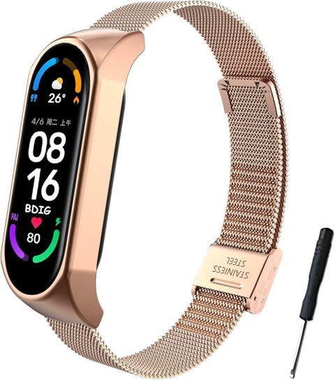 ETUI DO ZEGARKA XIAOMI MI BAND 6/5/4 ZŁOTE Z BRANSOLETĄ ZAPINANY PASEK ETUI DO ZEGARKA XIAOMI MI BAND 6/5/4 ZŁOTE Z BRANSOLETĄ ZAPINANY PASEK