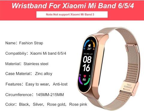 ETUI DO ZEGARKA XIAOMI MI BAND 6/5/4 ZŁOTE Z BRANSOLETĄ ZAPINANY PASEK ETUI DO ZEGARKA XIAOMI MI BAND 6/5/4 ZŁOTE Z BRANSOLETĄ ZAPINANY PASEK