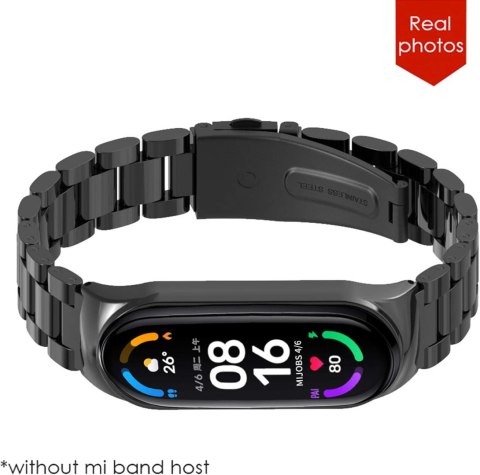 ETUI DO ZEGARKA XIAOMI MI BAND 6/5/4/3 CZARNE Z BRANSOLETĄ STAL NIERDZEWNA ETUI DO ZEGARKA XIAOMI MI BAND 6/5/4/3 CZARNE Z BRANSOLETĄ STAL NIERDZEWNA