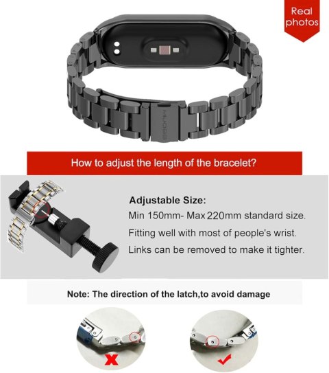 ETUI DO ZEGARKA XIAOMI MI BAND 6/5/4/3 CZARNE Z BRANSOLETĄ STAL NIERDZEWNA ETUI DO ZEGARKA XIAOMI MI BAND 6/5/4/3 CZARNE Z BRANSOLETĄ STAL NIERDZEWNA